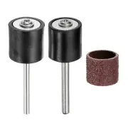 3pcs Sanding Drums Sleeves Set 1/2 Inch Grit 120 Sanding Sandpaper with Mandrel