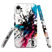 For iPhone XR Tough Protective Cover, Dark Splatter