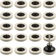 Rocaris 20 Pcs 2 Inch Compressed Wool Fabric Disc Polishing Buffing Pads Wheels Disc Pad Holder with 1/4" Shank Perfect for Cleaning Polishing Sanding Projects…