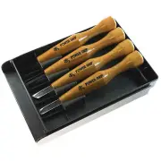 Mikisyo 4pcs Power Grip Wood Carving Tool Kit U V Gouge Chisel Woodworking Set