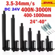 400N ~3000N Electric Linear Actuator Cylinder Lift Stroke 800mm 1000mm 24V Fast