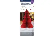 Mirabella Paper Christmas Tree 30cm Red each
