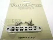 TonePros Nashville Un-Notched Tune-O-Matic Bridge TP6-SN SATIN NICKEL