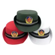 Lady Army Captain Hat Performance Cap Soldier Fancy Dress Military Costume Retro