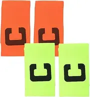 KOMBIUDA Adjustable Football Captain Armband Set Soccer Training Arm Band Badge Youth Adult Unisex Elastic Arm Band