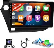 PHEZEN Car Stereo w/Carplay Android Auto for Honda Insight 2009-2014 Double Din Android 13 9 inch Touch Screen Car Radio Receiver w/WiFi GPS Navigation Bluetooth AHD Backup Camera - 4+64G