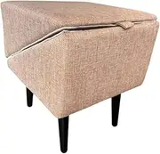 Ronyme Pet Steps for Dogs and Cats, Foldable Ramp for High Beds, Khaki