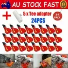 24Pcs Automatic Cups Water Feeder Drinker Chicken Waterer Poultry Chook Bird DY