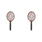 AU Bug Zapper Racket Electric Fly Swatter Handheld Battery Powered Zapper (Red)