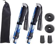 ThreeH 2 Pack Trekking Poles Collapsible Walking Stick Lightweight Folding Adjustable Walking Poles for Hiking Camping Travel Poles for Men Women