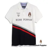 在飛比找momo購物網優惠-【Hush Puppies】男裝 POLO衫 斜剪接雙LOG