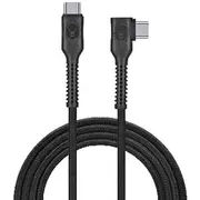 Bonelk Long-life Easy Grip USB-C Right Angle Cable 100W 2m Bk