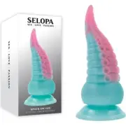 Selopa STUCK ON YOU Blue/Pink 19 cm USB Rechargeable Vibrating Tentacle Fantasy