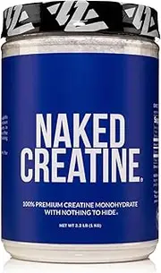 Pure Creatine Monohydrate – 200 Servings - 1,000 Grams, 2.2lb Bulk, Vegan, Non-GMO, Gluten Free, Soy Free. Aid Strength Gains, No Artificial Ingredients - NAKED CREATINE