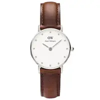 在飛比找PChome商店街優惠-DW Daniel Wellington 施華洛世奇水晶棕色