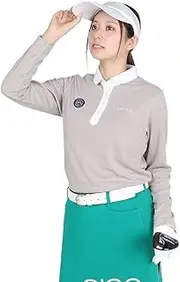 [PING] Pin Apparel 622-4261900 Women's Long Sleeve Polo Shirt (Absorbent, Quick-Drying, UV Protection), Golf,