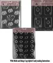 Cards Chocolate Candy Mold & Gambling Dice with Aces Cards Chocolate Candy Mold