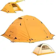 BISINNA 4 Season Tent for Backpacking 2 Person Lightweight Cold Weather Tents Waterproof Double Layer All Season Tent Aluminum Alloy Poles Easy Set Up for Camping, Hiking, Outdoor
