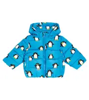 [Stella McCartney Kids] Stella McCartney Kids Baby printed hooded puffer jacket M 24 multicoloured