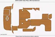 2003 Sea Ray 260 Sundancer Swim Platform Cockpit Boat EVA Foam Teak Deck Floor