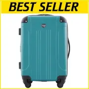 Durable Teal 20-Inch Hardside Expandable Spinner Luggage for Effortless Travel