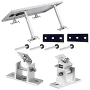 Best Discount-solar Panel Bracket, Solar Panel Holder End Clamp Kit, Stand Solar Module 0-60 Individually Adjustable Flat Roof Mounting Angle (only Ac