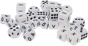 KOMBIUDA Compact Lightweight Set 30 Pcs Acrylic Boys and Girls Educational Dice for Math Learning Educational Activities