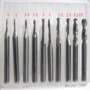 3.175mm Shank Carbide Ball Nose End Mill CNC Engraving Router bit Set 1-3.175mm