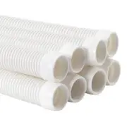8pc Swimming Pool Vacuum Cleaner Hose Set, 40" Flexible Sections, 1.5" Cuff Ends