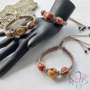 CLEARANCE | Bohemian Macrame Bracelet; wood beads nylon cord handmade