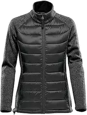 [Stormtech] Womens/Ladies Narvik Hybrid Soft Shell Jacket (UK Size: XL) (Black/Dolphin/Heather)