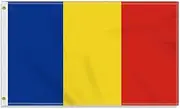 Large 3×5 FT Romania Flag, Big Romanian100D National Outdoor Banner,DecorGarden With Brass Gromment
