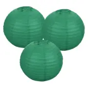 3Pcs Decorative Hanging Round Paper Lanterns 30cm/12", Teal