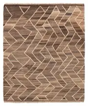 Vintage Hand Woven Carpet 5'4" x 6'5" Traditional Wool Kilim Rug