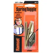 2x Ramset SpringToggle CAVITY ANCHOR 3/16"x75mm 4Pcs COUNTERSUNK HEAD*Aust Brand