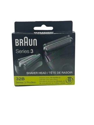 BRAUN Series 3 ProSkin 32B Electric Shaver Head Replacement Cassette, Sealed
