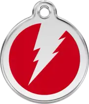 Red Dingo Flash Red Tag - Lifetime Guarantee - Cat, Dog, Pet ID Tag Engraved