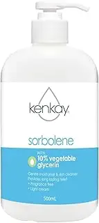 [KENKAY] Skin Relief Sorbolene and Glycerine Cream 500 ml Pump - Total Body Moisturiser - Fragrance-Free - Color Free - for All Skin Types