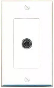 3.5mm Decorative 1 Port Wall Plate [White]