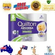 Quilton Absorba Double Length Paper Towel White 8 Count 4-Ply for Cleaning NEW