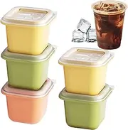 Freezer Molds | Reusable Food Cube Tray with Lids,5X Multifunctional Reusable Easy Pop-Out and Clean Tool for Cocktails Bourbon Chilling Drinks Coffee Soup Baby Food
