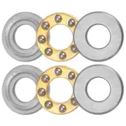 F4-9M Thrust Ball Bearing 4x9x4mm Brass with Washers ABEC3 2pcs