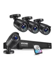 ZOSI 3K 5MP Lite Home Security Camera System with AI Human Vehicle Detection,...