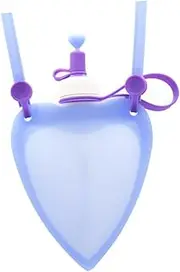 Mipcase Collapsible Travel Kettle Portable Heart Shaped Water Storage Container for Material for Camping Hiking and Picnics Blue