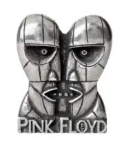 Pink Floyd Lapel Badge Division Bell Heads logo new Official Alchemy Silver