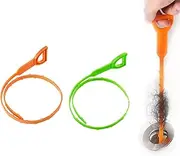 2Pcs 20 Inch Drain Snake Unblocker Hair Clog Remover, Sink Unblocker Snake, Reusable Flexible Drain Clog Remover Tool For Shower, Kitchen, Sink, Bathroom, Effectively Cleaning Hair And Debris