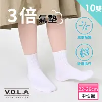 在飛比找momo購物網優惠-【VOLA 維菈】10雙組 素色百搭短筒襪 運動休閒中性3倍