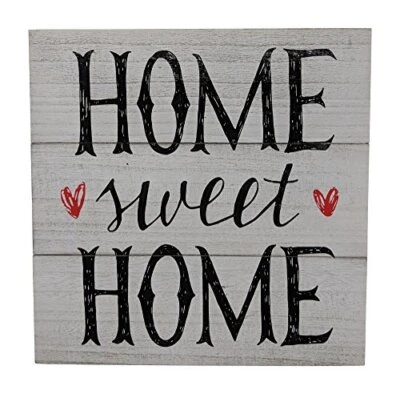 Gianna's Home Rustic Farmhouse Distressed Wood Plank Board Sign (Home Sweet