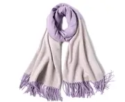 Ladies'Classic Checked Scarf With Thicker Fringed Shawl - 11