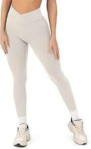 PAVOI Active Cross-Over Waistband Skinny Leggings for Women | Double Layer Gusset and Butt Enhancing Seam | FlexFlow